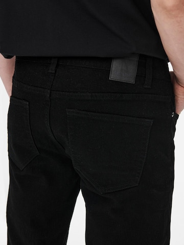 Slimfit Jeans 'Loom' di Only & Sons in nero