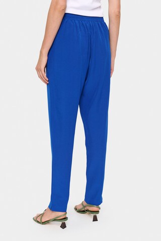 SAINT TROPEZ Tapered Byxa 'Celest' i blå