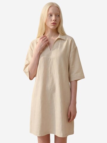 My fashion Shirt dress in Beige: front