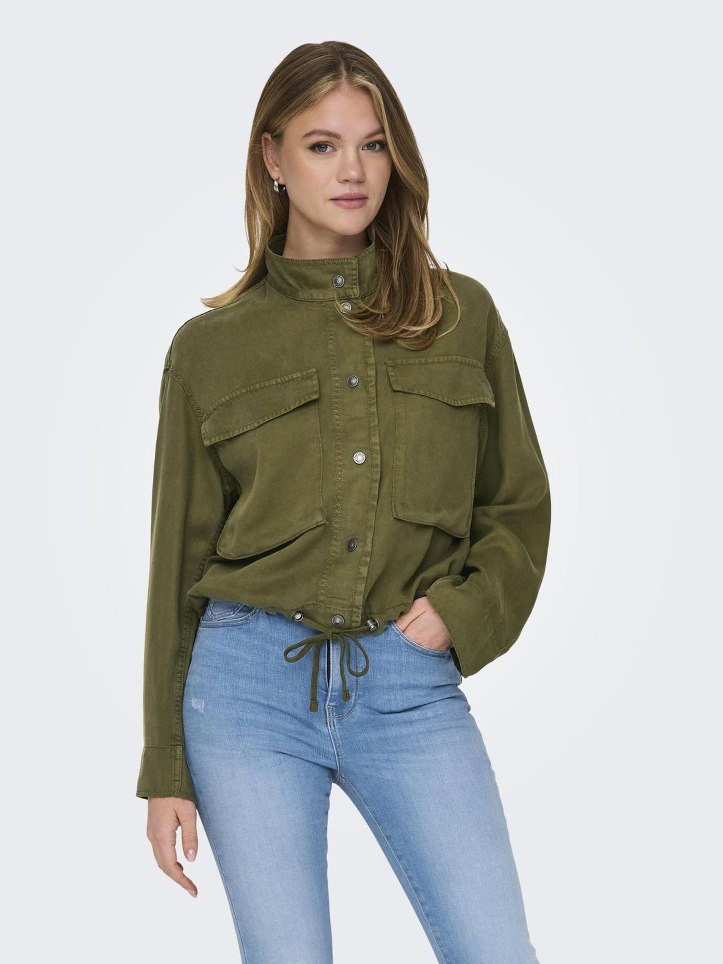Veste mi saison ONLY en Kaki ABOUT YOU