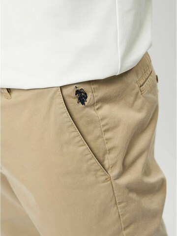 Regular Pantalon chino 'Fabio' U.S. POLO ASSN. en beige