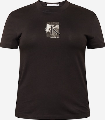 T-shirt Calvin Klein Jeans Curve en noir : devant