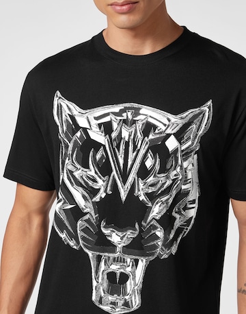 Plein Sport - Camiseta 'Chrome Tiger' en negro