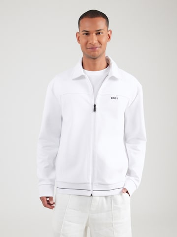 BOSS Jopa na zadrgo 'Member' | bela barva: sprednja stran