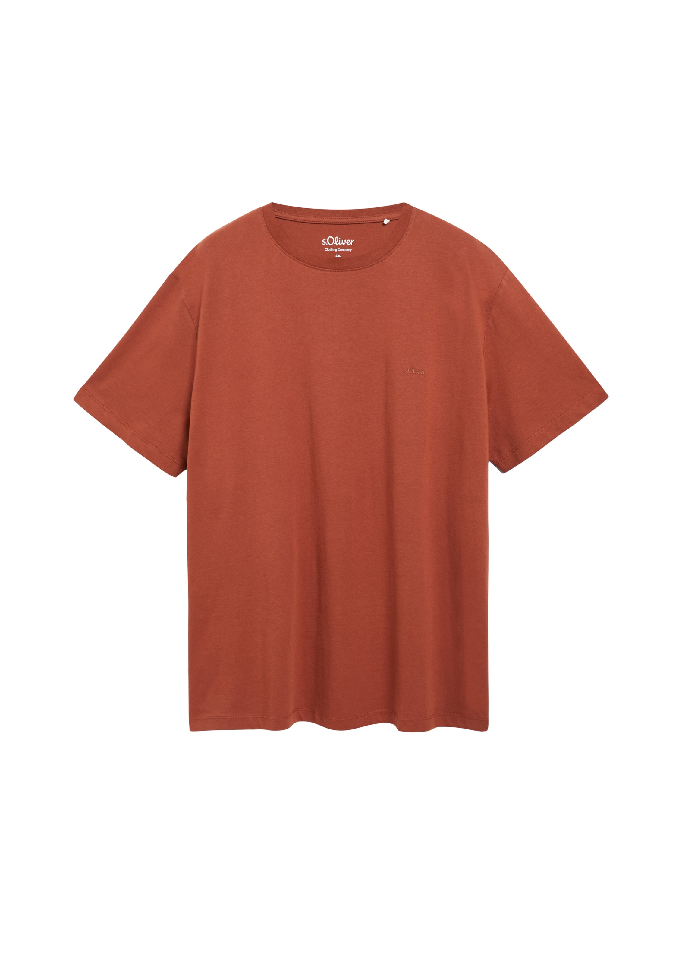 s.Oliver Men Big Sizes Shirt in Orange: front
