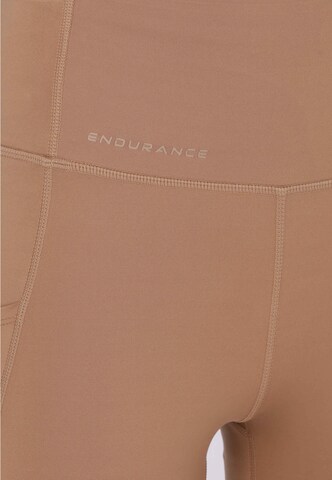 ENDURANCE Regular Workout Pants 'Tather' in Brown