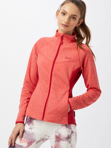 JACK WOLFSKIN Athletic fleece jacket 'ACTIVE TONGARI' in Red: front