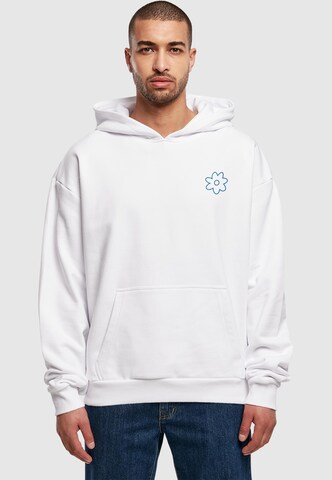 Merchcode Sweatshirt 'Flower' in Weiß: Vorderseite