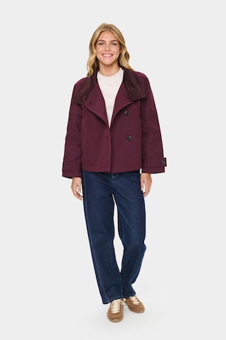 SAINT TROPEZ Between-seasons coat 'Isobel' in Purple