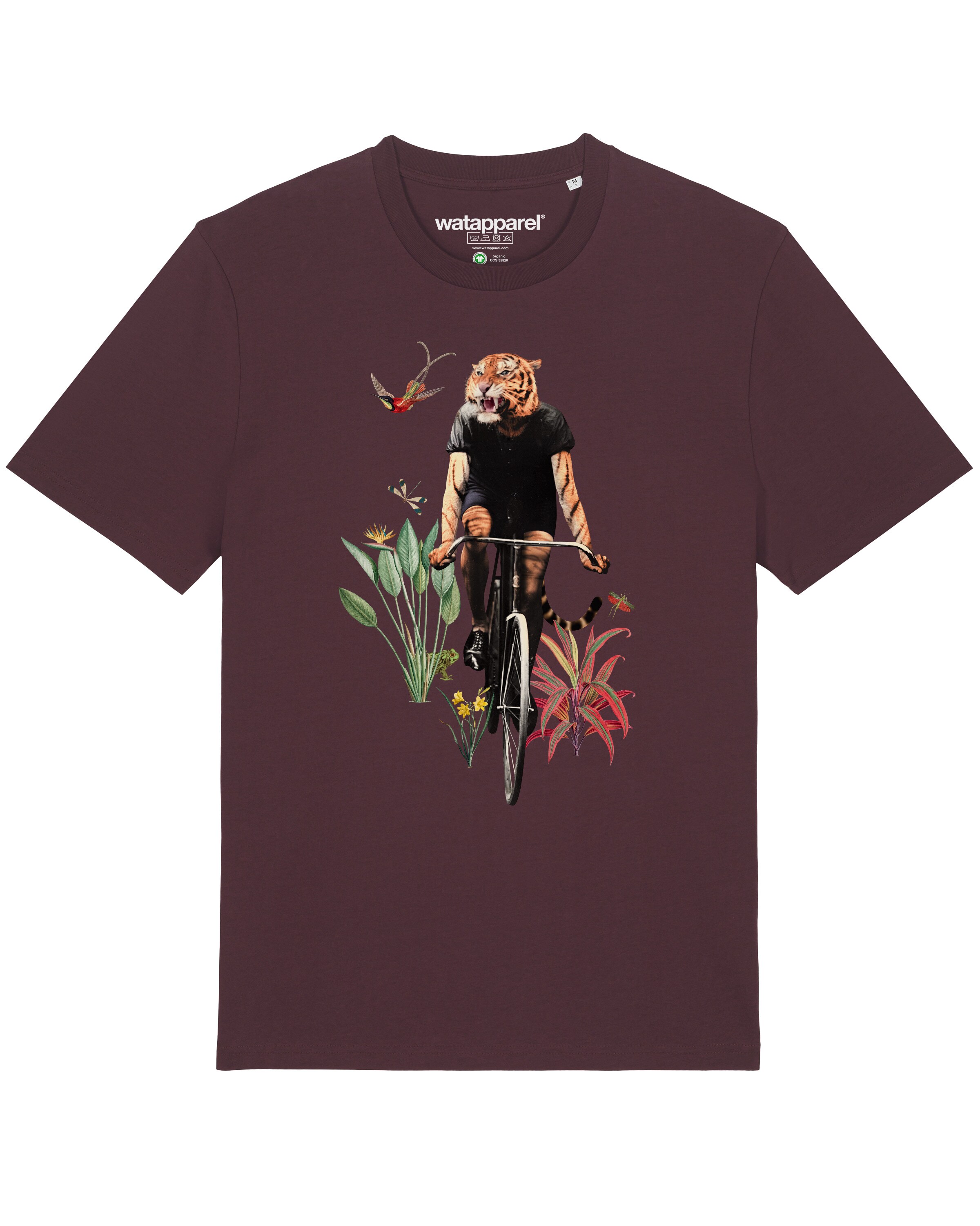 T-Shirt ' Fancy Tiger ' Watapparel en rouge : devant