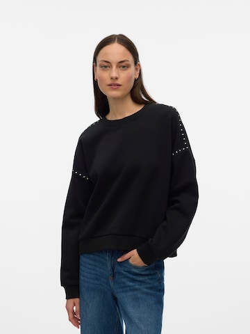 VERO MODA Sweatshirt in Black: front