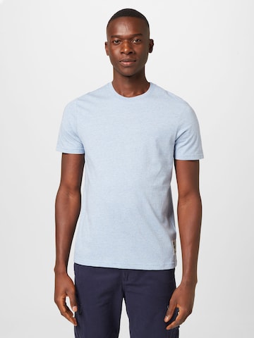 T-Shirt QS en bleu : devant