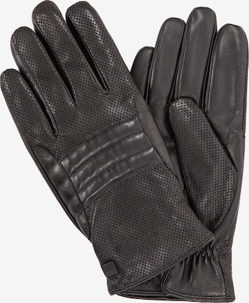 Karl Lagerfeld Full Finger Gloves in Black: front