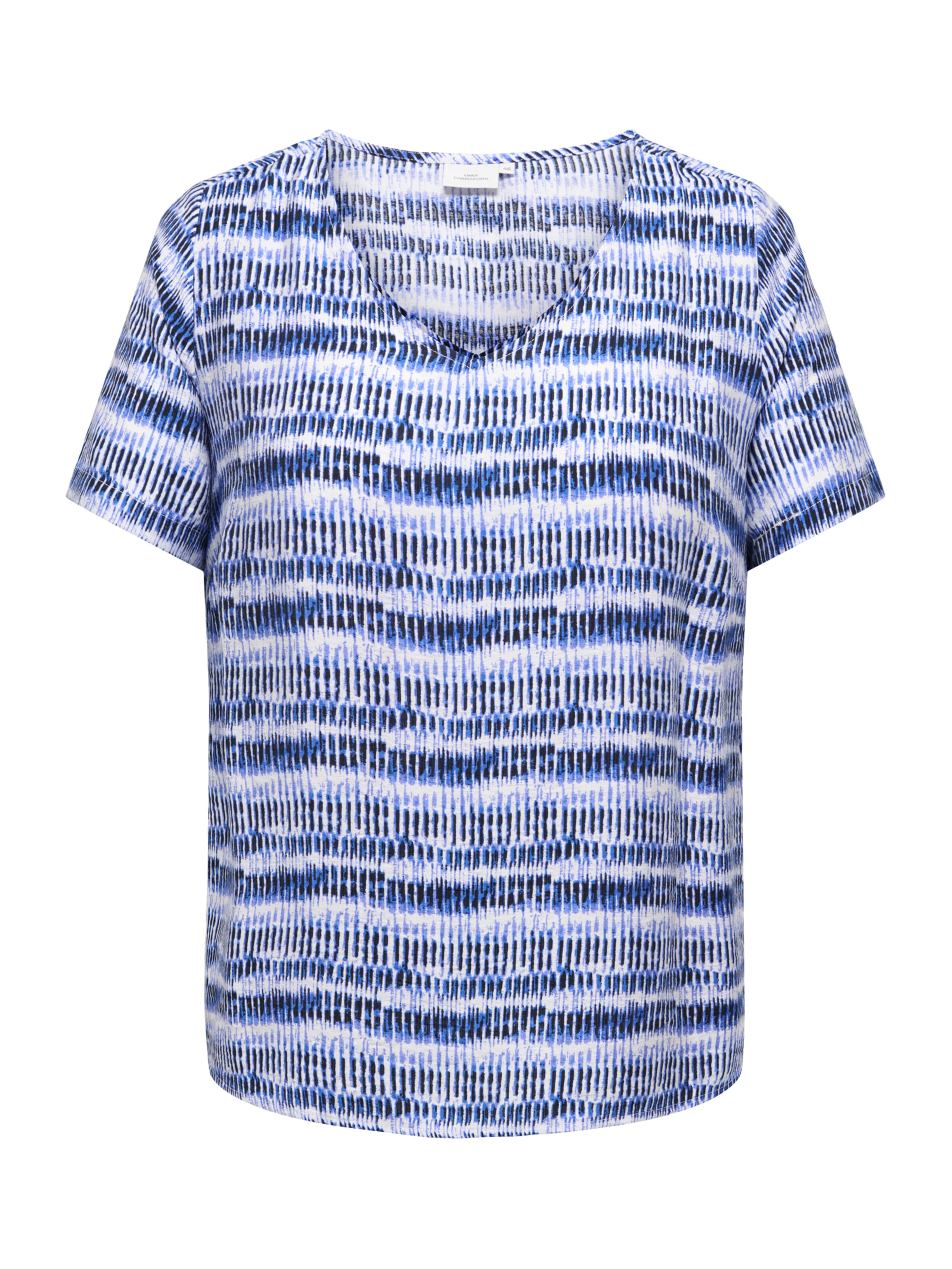 Bluză 'CARHAVANA' ONLY Carmakoma pe albastru marin / azur / mov deschis / alb, Vizualizare produs