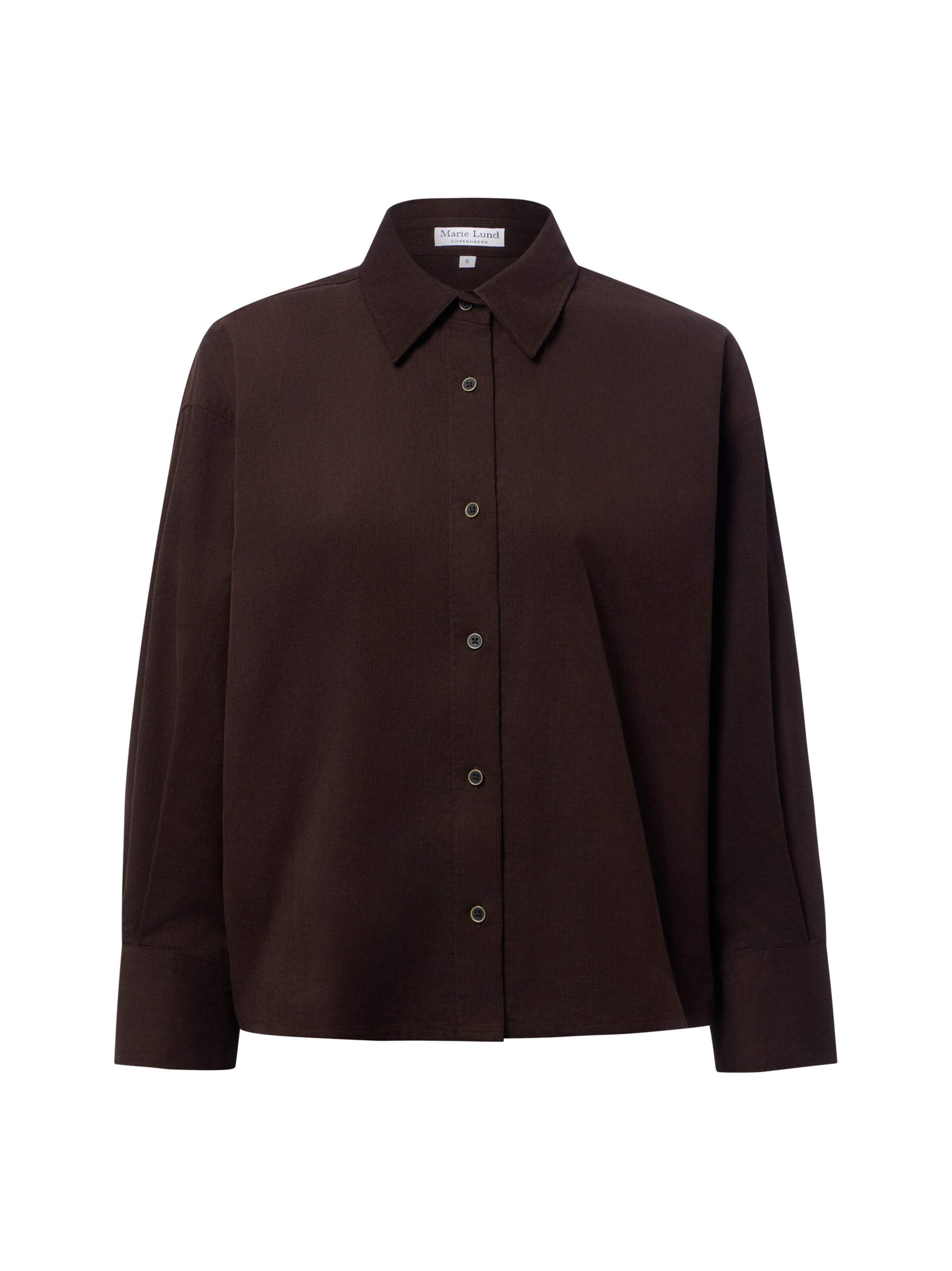 Marie Lund Bluse in Braun: Vorderseite