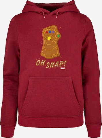 ABSOLUTE CULT Sweatshirt 'Marvel - Thanos Oh Snap' in Rood: voorkant