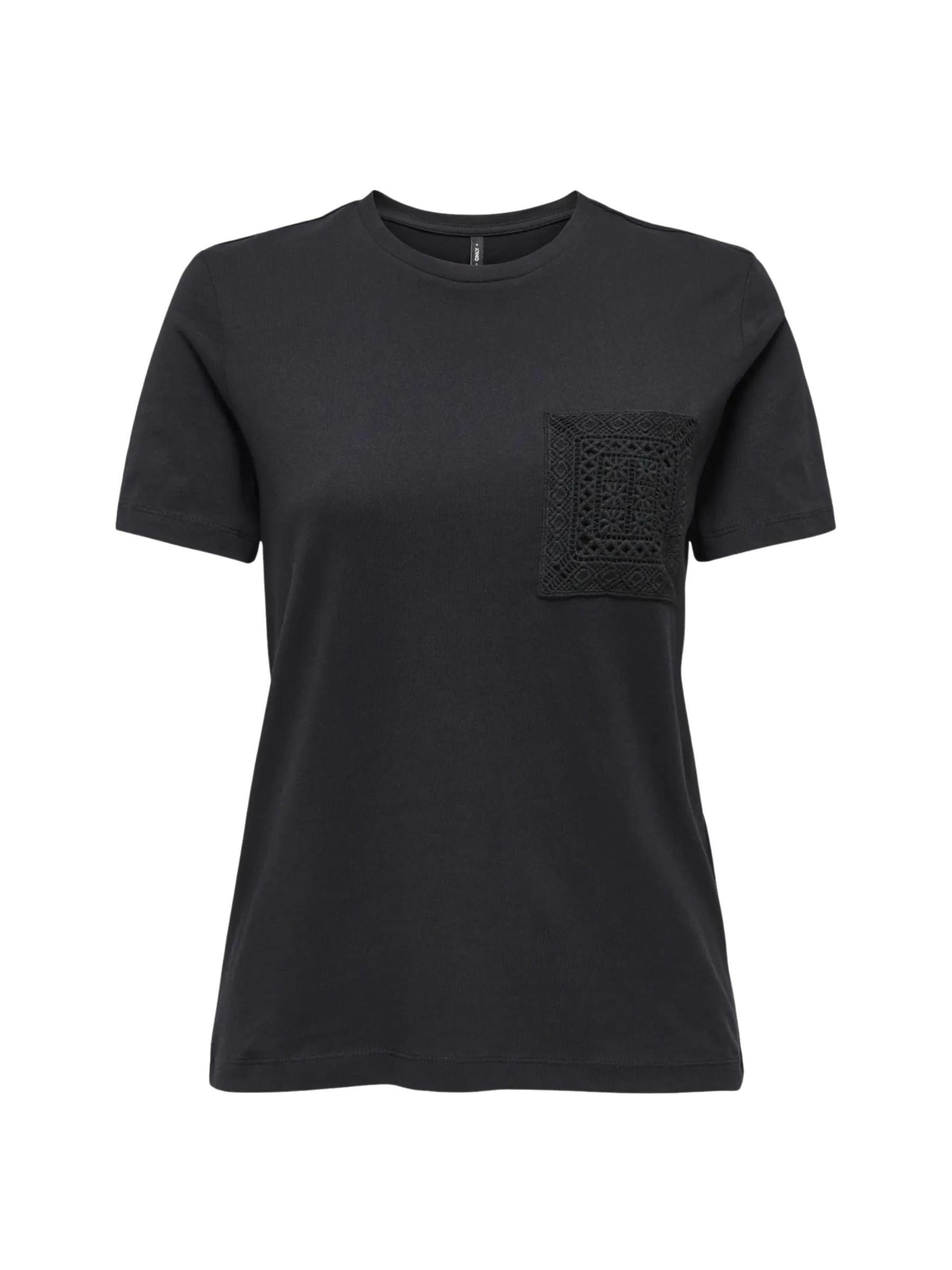 T-shirt ONLY en noir : devant