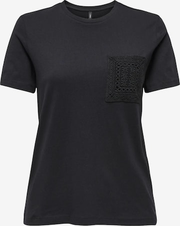 T-shirt ONLY en noir : devant