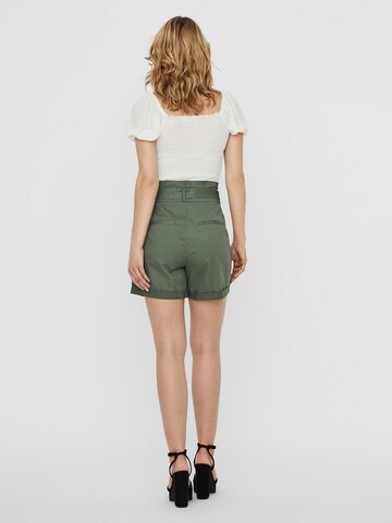 VERO MODA Regular Pleat-front trousers 'EVA' in Green