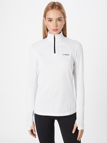 adidas Terrex Athletic Sweatshirt in White: front