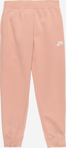 Nike Sportswear Tapered Byxa 'Club Fleece' i rosa: framsida