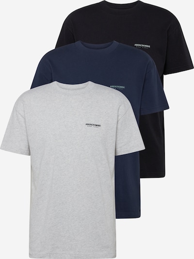 Abercrombie & Fitch Μπλουζάκι σε σκούρο μπλε / ανοικτό γκρι / μαύρο / λευκό, Άποψη προϊόντος