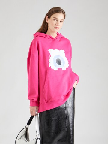 Karl Lagerfeld Sweatshirt in Roze: voorkant