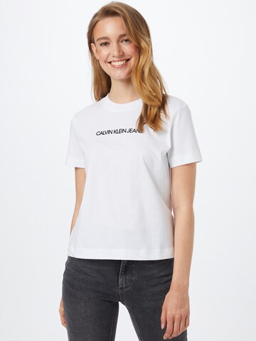 Calvin Klein Jeans T-Shirt in Weiß: predná strana