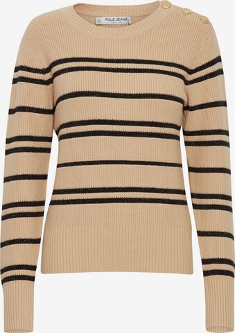 PULZ Jeans Pullover 'Pallas' in Beige: predná strana