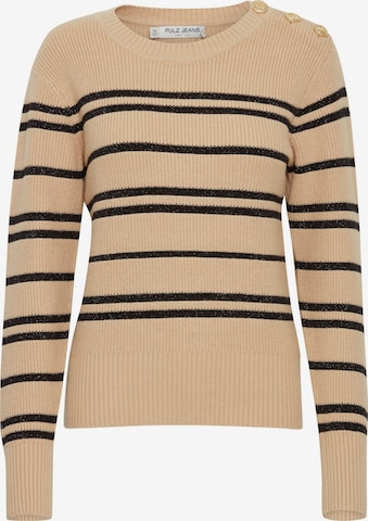 PULZ Jeans Pullover 'Pallas' in Beige: predná strana