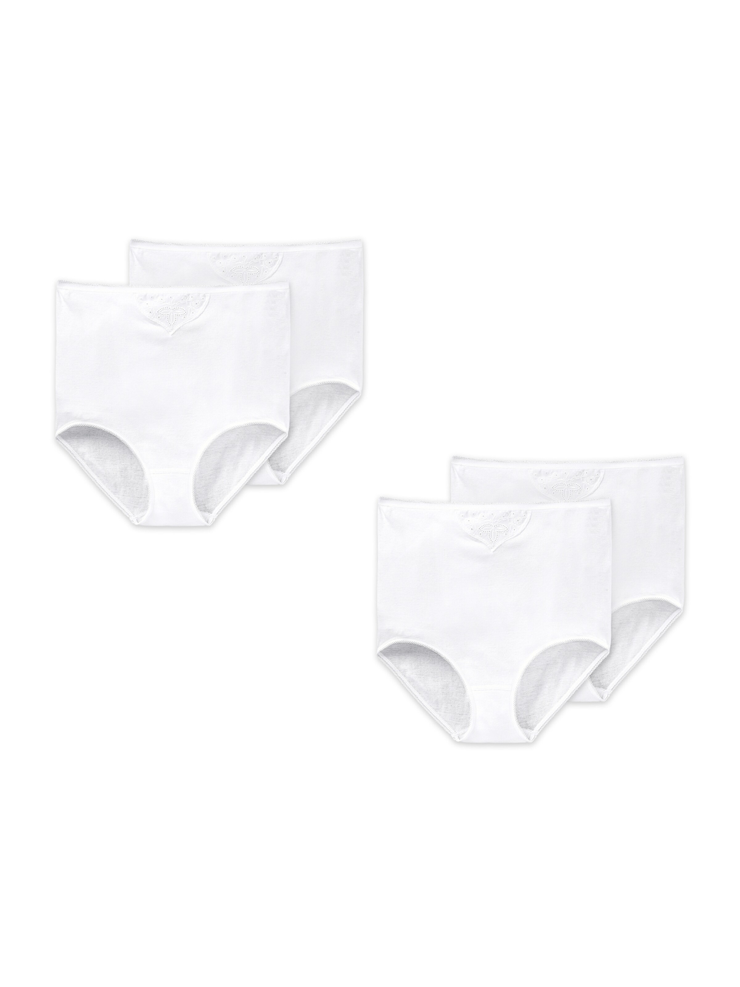 SCHIESSER - Braga 'Cotton Essentials' en blanco: frente