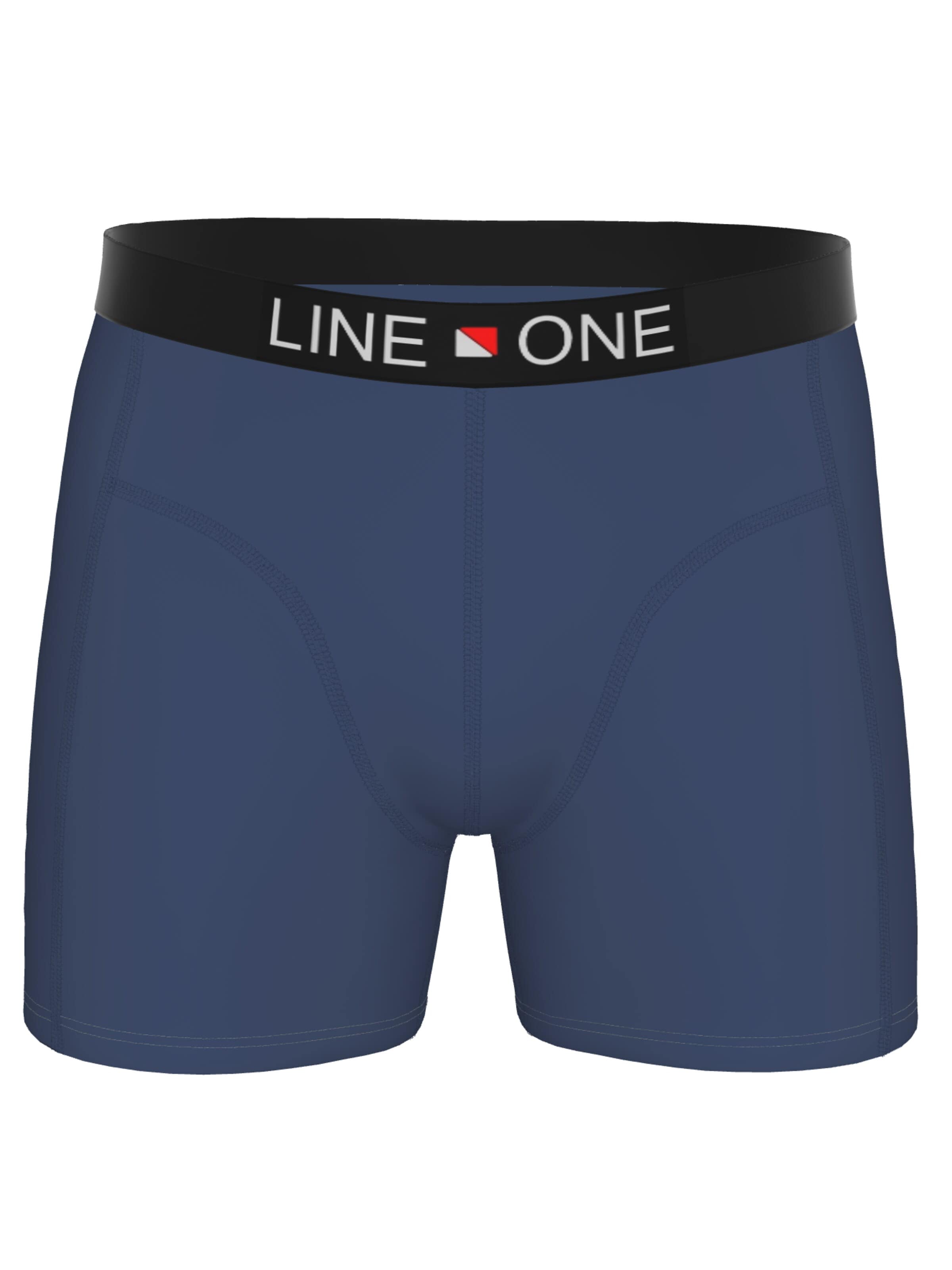 Line One Boxershorts 'Herren Boxershorts aus Baumwolle' in Blauw: voorkant