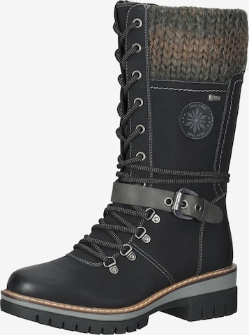 Relife Lace-Up Boots in Black: front