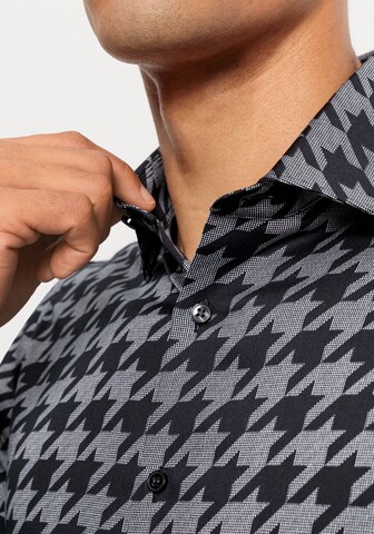 OLYMP Regular fit Button Up Shirt in Grey