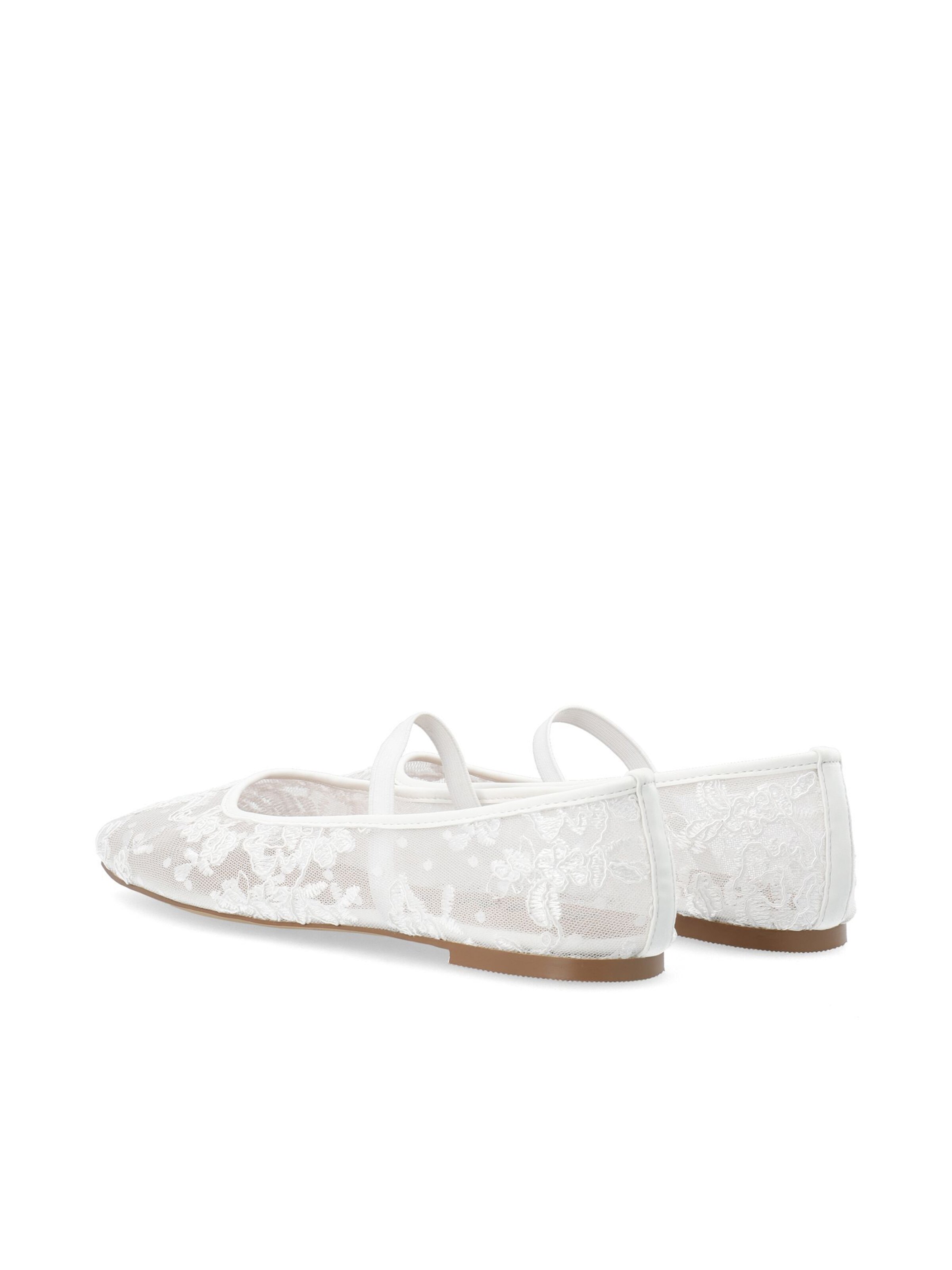 Bianco Strap ballerina 'Lilia' in White