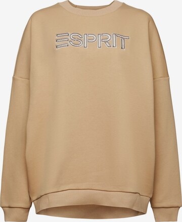 Sweat-shirt ESPRIT en beige : devant