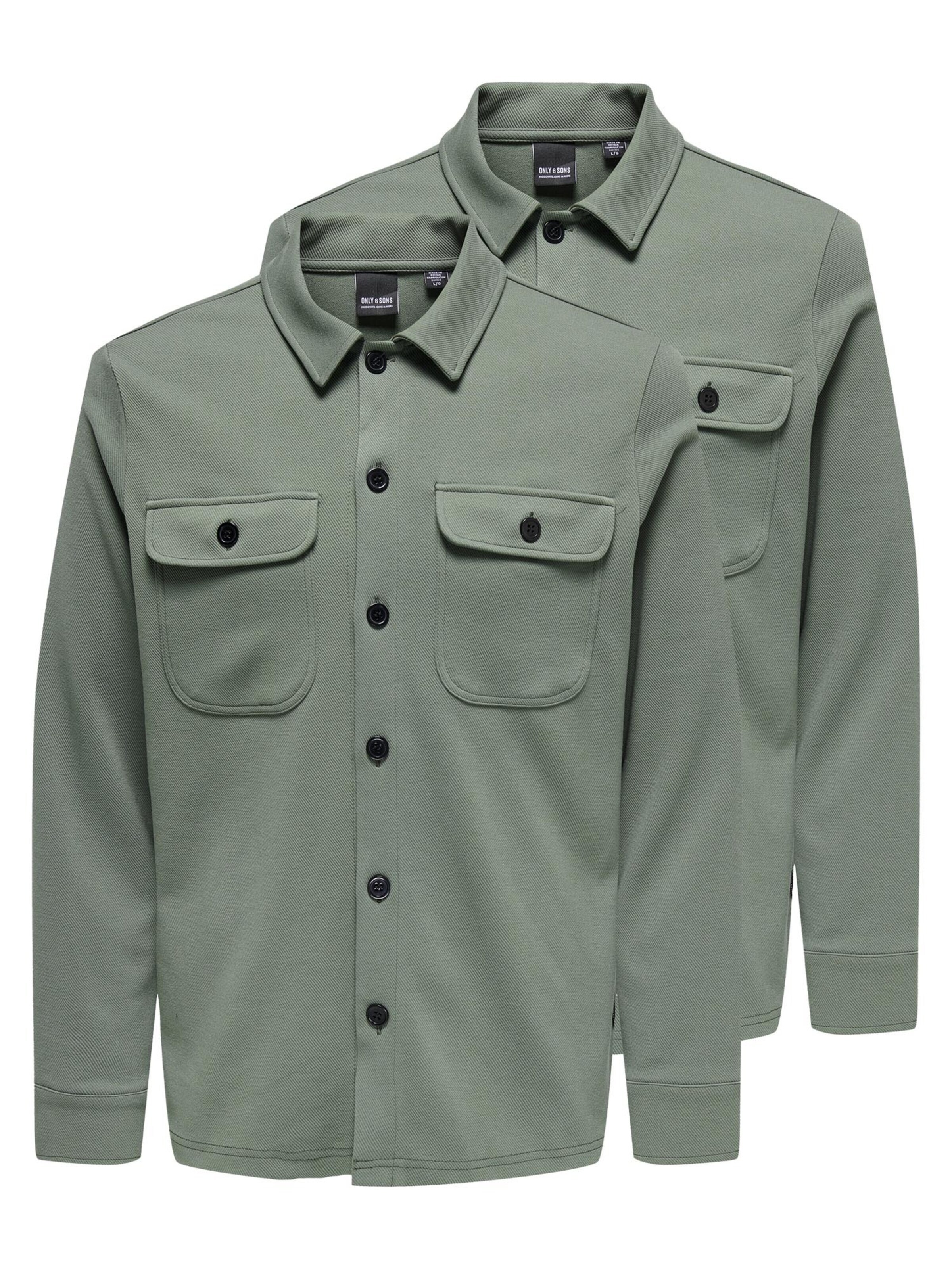 Only & Sons Hemd 'Newkodyl'‌‌‌‌‌‌ in Grün: Vorderseite