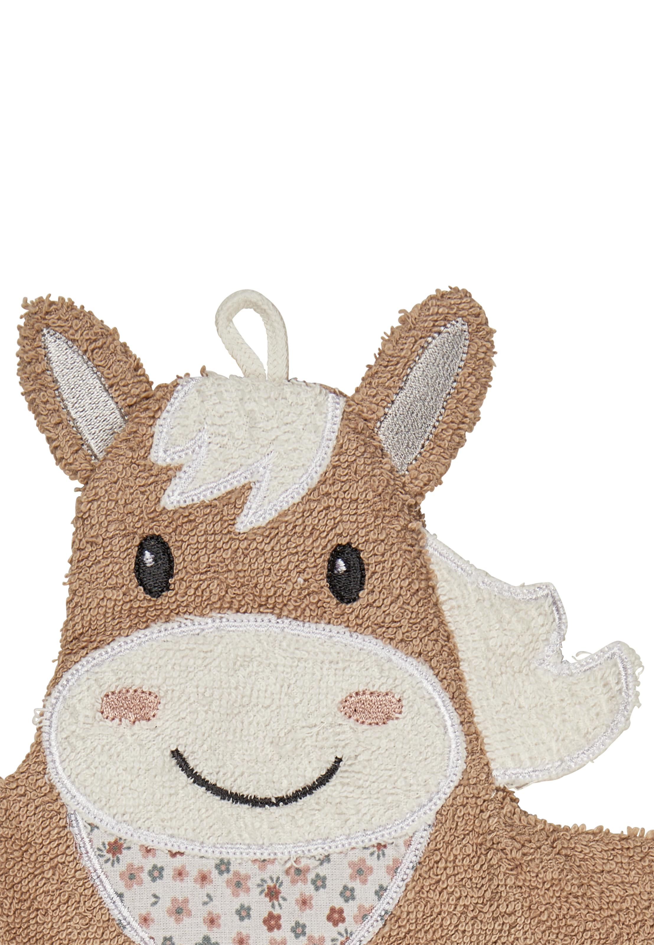STERNTALER Waschlappen 'PFERD Sunny' in Beige