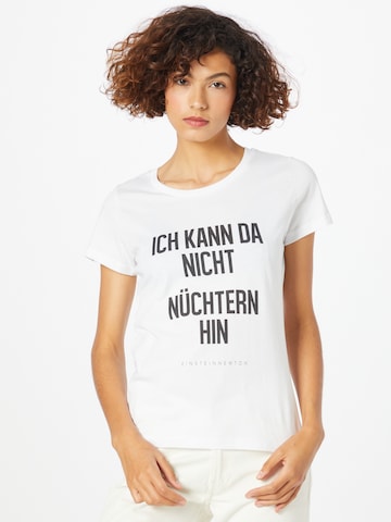 EINSTEIN & NEWTON Shirt 'Ich Kann Da Nicht…' in White: front