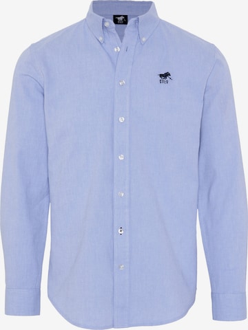 Polo Sylt Regular Fit Hemd in Blau: Vorderseite