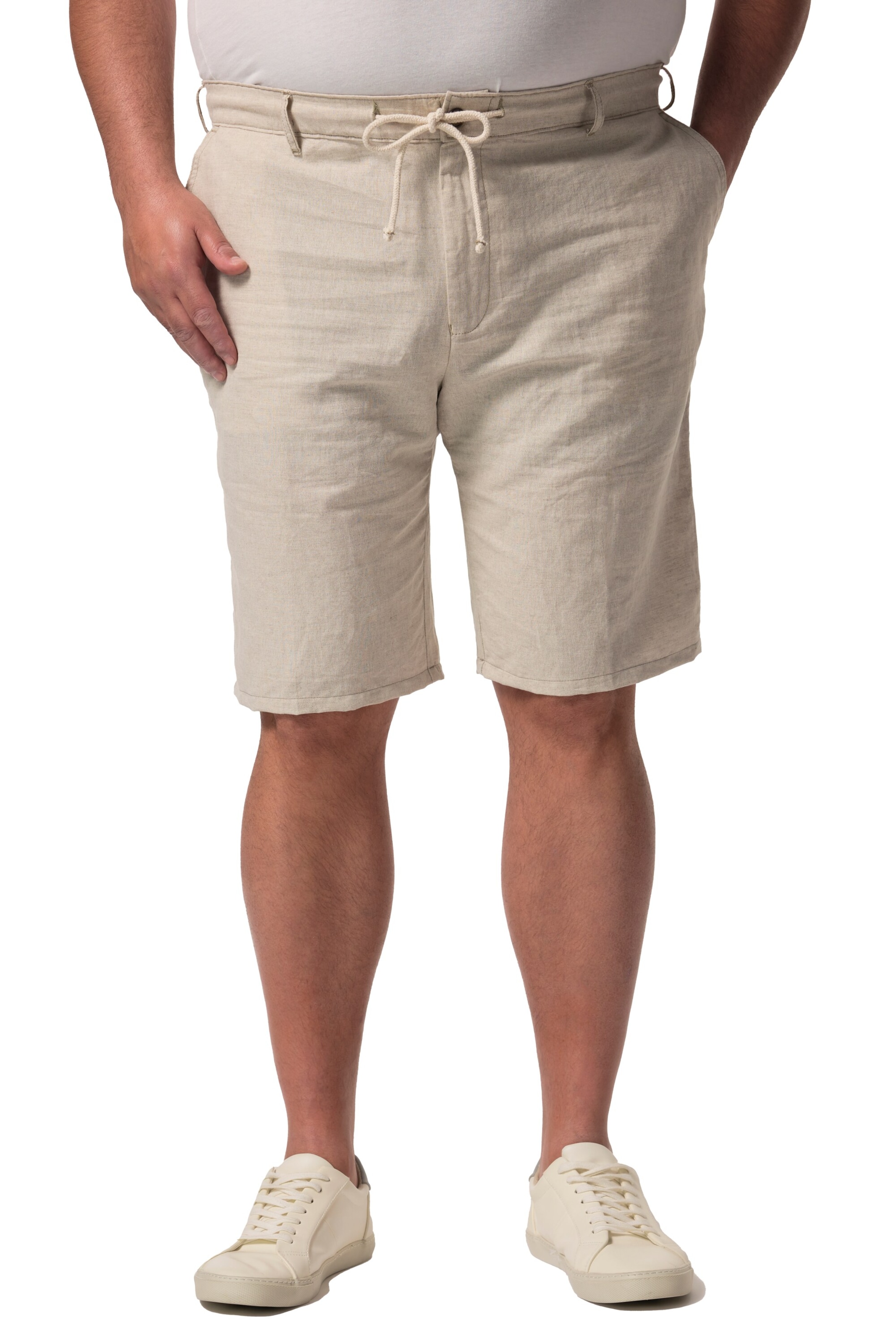 Men Plus Regular Shorts in Grau: Vorderseite