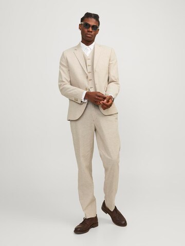 JACK & JONES Slim fit Suit 'JJ RIVIERA' in Beige: front