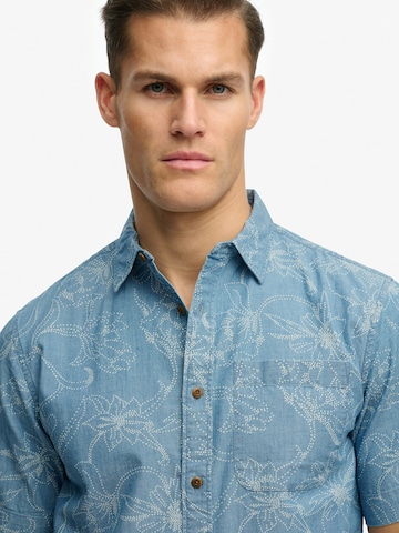 Superdry & Co Средняя посадка Рубашка 'VINTAGE LOOM' в Синий