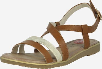 JANA Strap Sandals in Brown: front