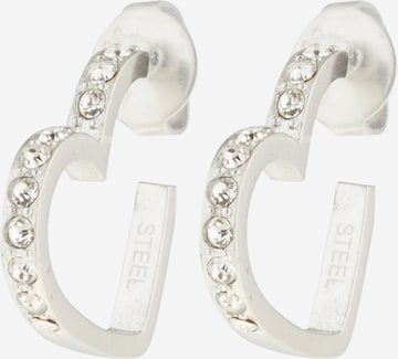 GUESS Earrings 'Heart To Heart' in Silver: front