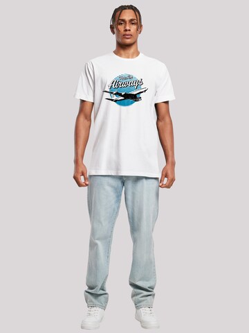 T-Shirt 'Pan Am Airways Retro Plane Take Off' F4NT4STIC en blanc