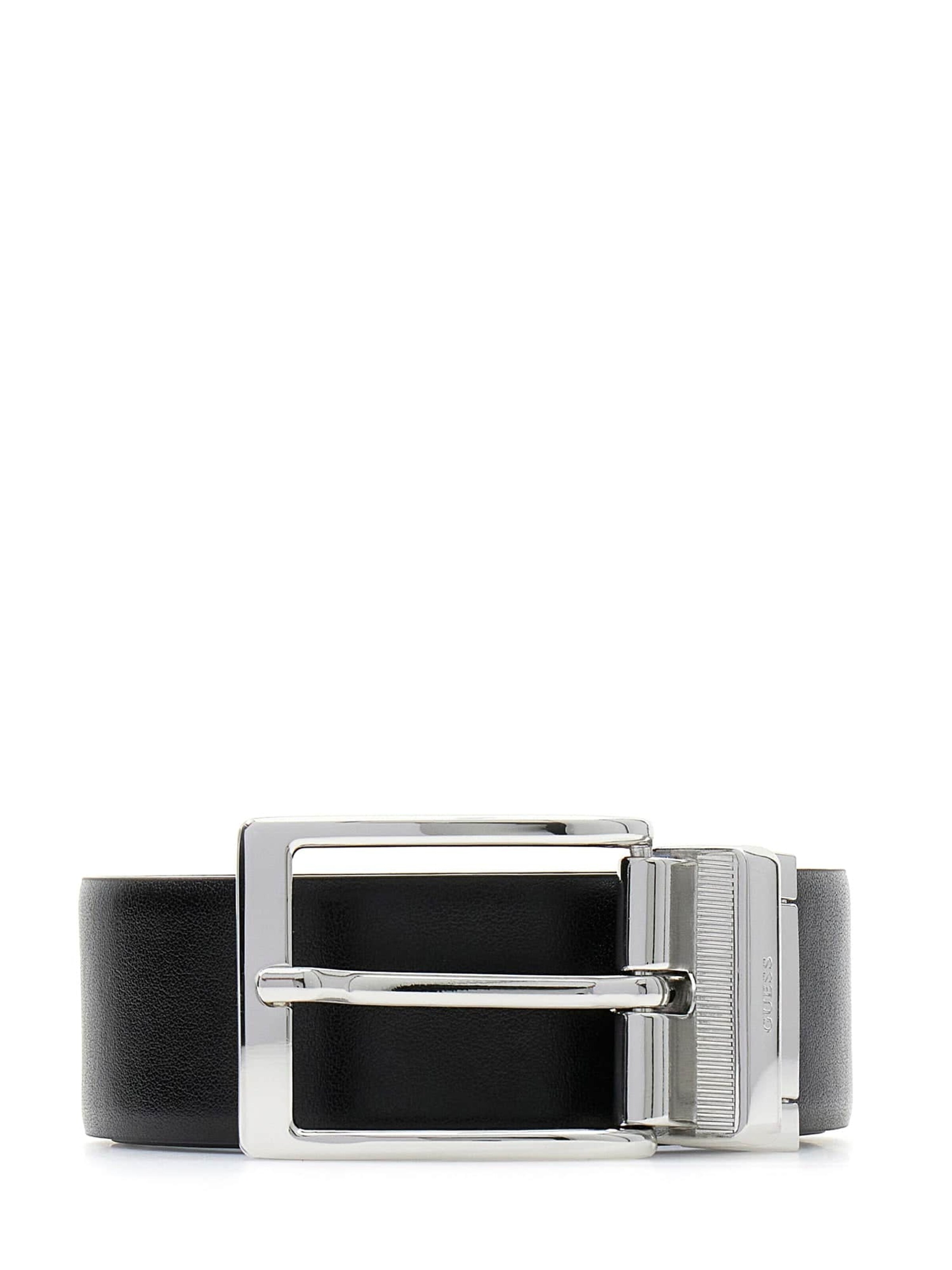GUESS Belt 'Milano Saffiano' in Black: front