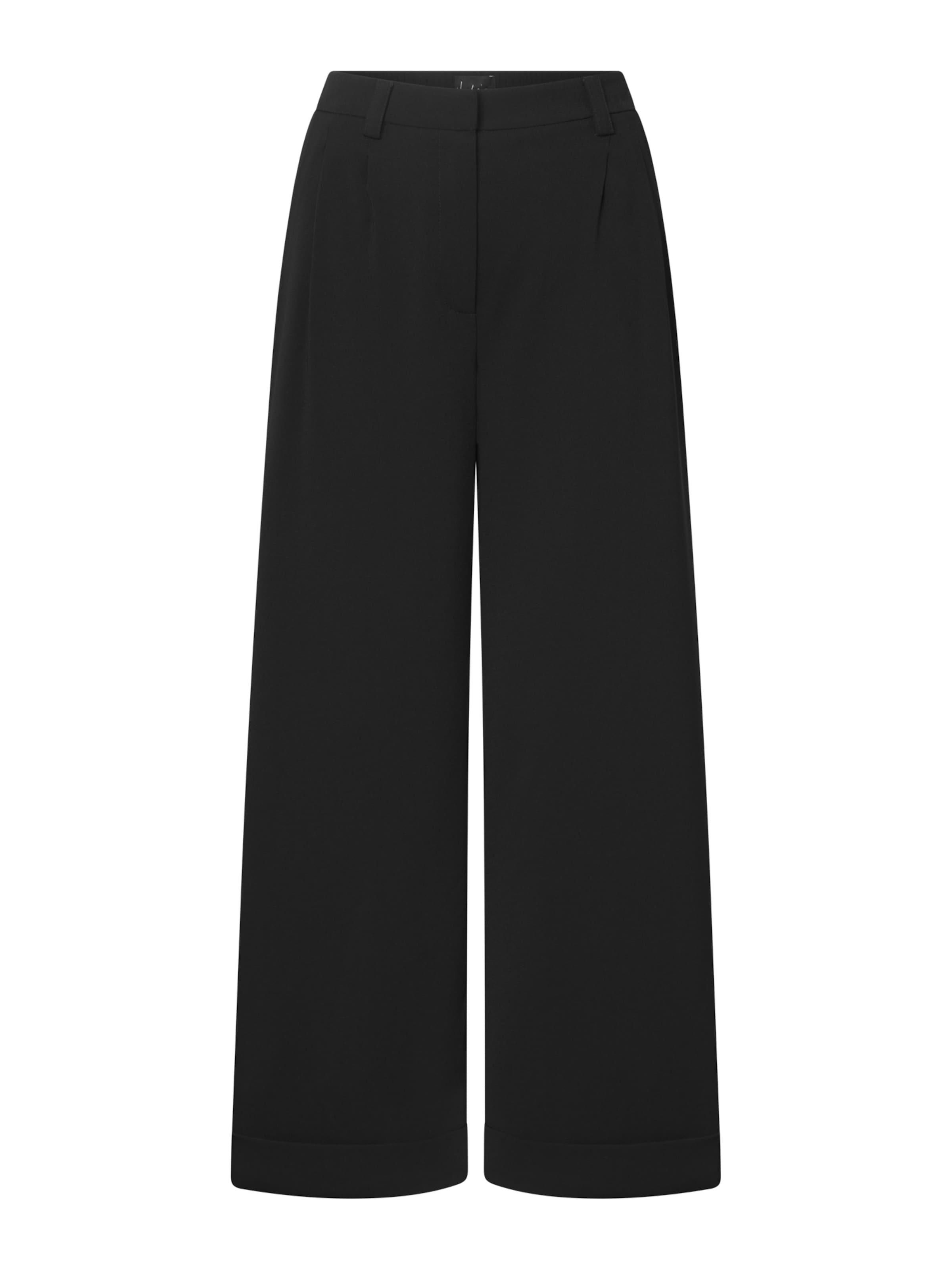 Jascha Stockholm Wide Leg Hose 'Bisou' in Schwarz: Vorderseite
