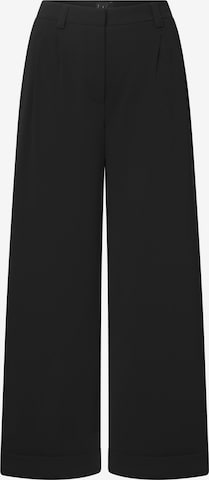 Jascha Stockholm Wide Leg Laskoshousut 'Bisou' värissä musta: etupuoli