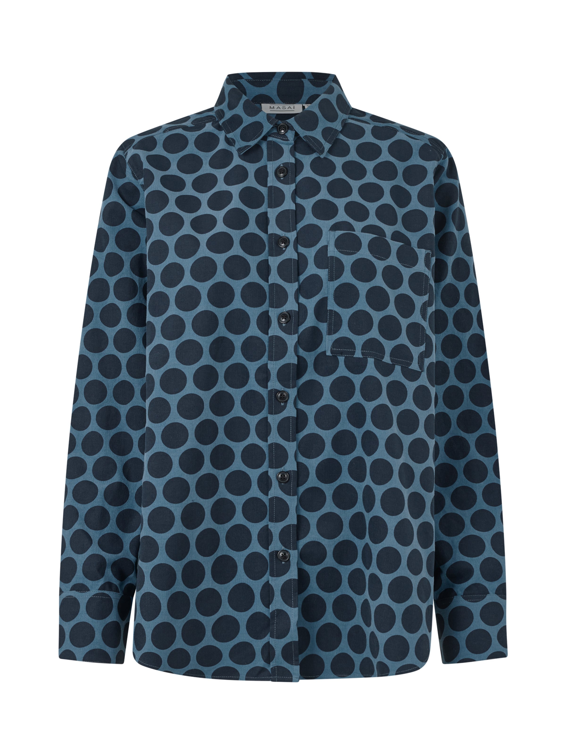 Masai Bluse 'Indiba' in Blau: Vorderseite